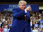 US President Donald Trump has spoken at a rally at Wheeler High School in Marietta, Georgia. 
