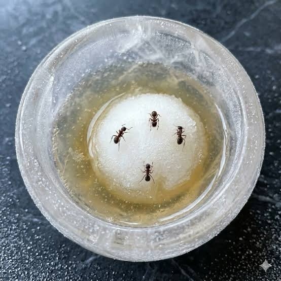 A photo presented by prosecutors shows ants inside the dessert.