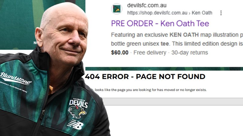 Fans who wanted to pre-order the T-shirts sadly encountered a 404 message.
