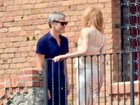 Nicole Kidman and her mystery man outside her hotel in Portofino.