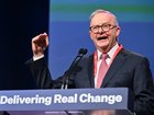 Prime Minister Anthony Albanese addresses the 50th National Labor Conference.