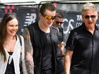 Adam Ramsay-Peaty with wife Holly and father-in-law Gordon.