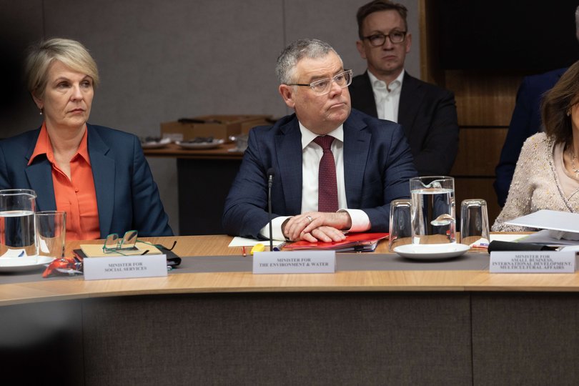 Senator Watt attended one of the meetings between his department and Woodside, and his barrister says there was nothing untoward about that while conditions on the project were thrashed out.