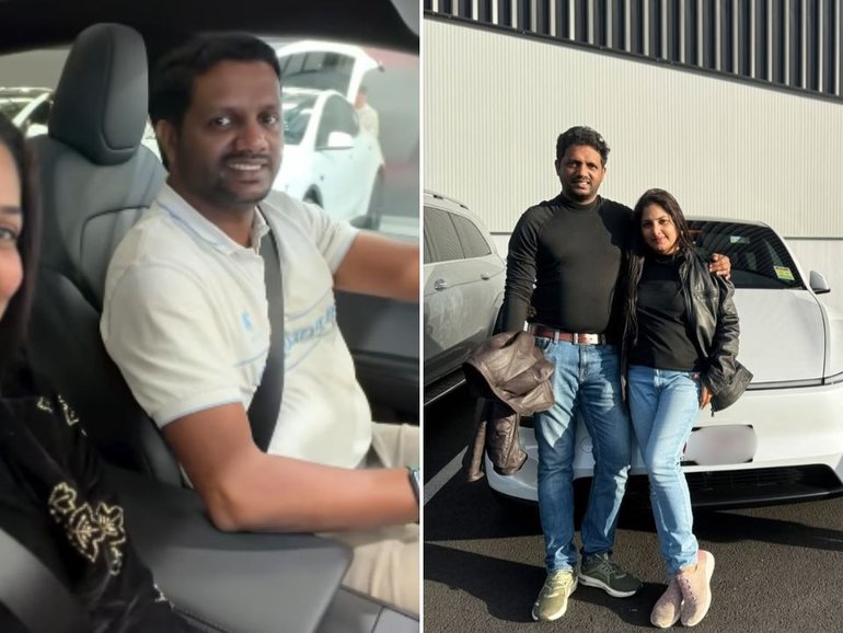 Sarath Mohandas and his wife, Sithara Sivadasan, celebrated taking delivery of their new Tesla Model Y just weeks before the father-of-two was killed in a fiery crash.