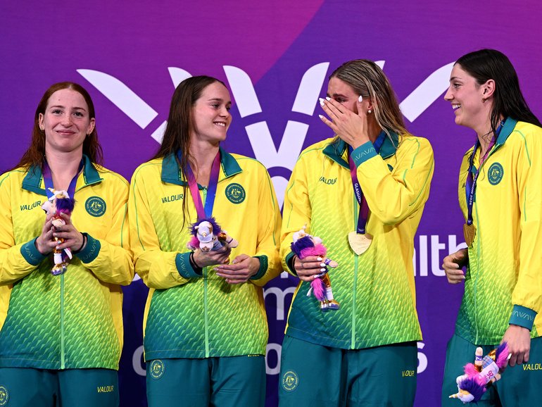 Shayna Jack was moved to tears in an emotional medal ceremony.