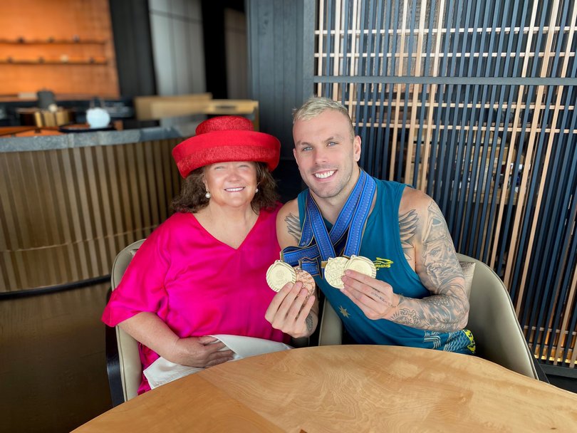Gina Rinehart offers big bonuses for Aussie athletes at the Glasgow Commonwealth Games. With Kyle Chalmers