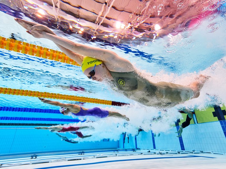Sienna Toohey of Team Australia competes during the Women's 100m Breaststroke