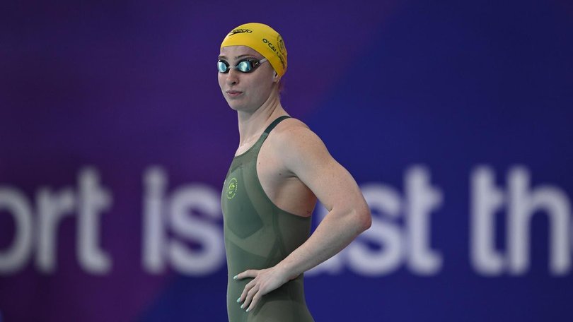 Mollie O'Callaghan is powering through a big program in Glasgow despite her back injury. (Dean Lewins/AAP PHOTOS)