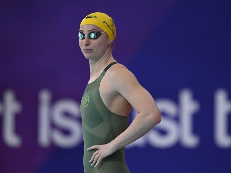 Mollie O'Callaghan is powering through a big program in Glasgow despite her back injury. (Dean Lewins/AAP PHOTOS)