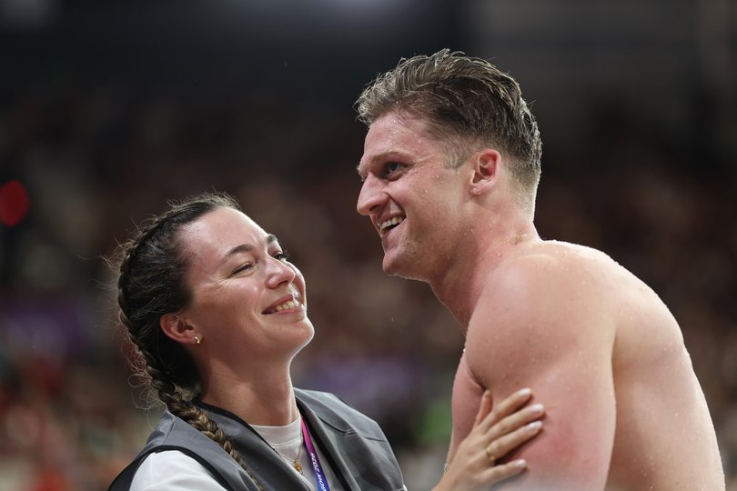 Williamson and Lindberg celebrate.
