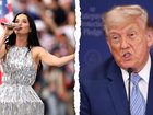 American pop superstar Katy Perry (left)  has slammed US President Donald Trump’s (right) administration for using one of her most famous songs on a TikTok video of military attacks in Iran.