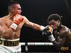 Tim Tszyu lands a punch on American veteran Errol Spence Jr.