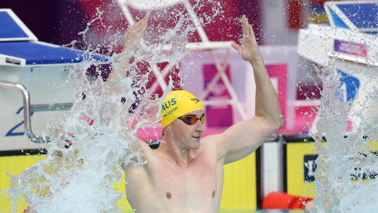 Cam McEvoy won the men’s 50m freestyle gold medal.