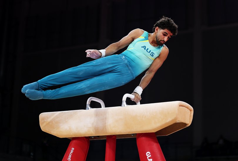 Ritam Malik on the pommel horse.