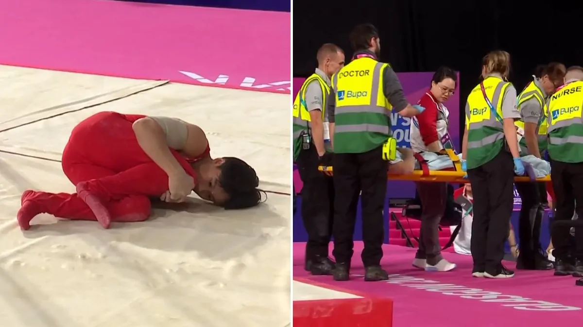 Commonwealth Games rocked by another scary fall as Jovi Loh lands awkwardly in gymnastics final Commonwealth Games rocked by another scary fall as Jovi Loh lands awkwardly in gymnastics final