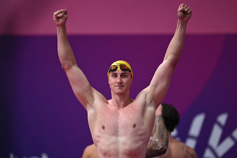 McEvoy on the pool deck after his win.