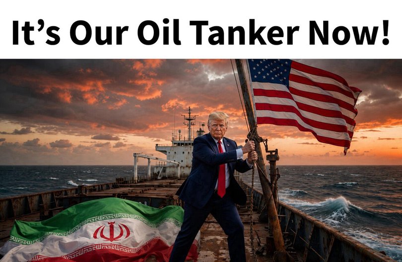 Donald Trump AI oil tanker picture.