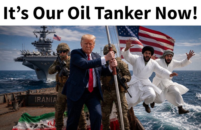 Donald Trump AI oil tanker picture.