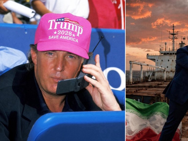 Donald Trump takes to Truth Social with several AI images.