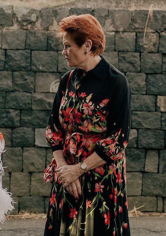 One Nation leader Pauline Hanson at the Dolce & Gabbana show.