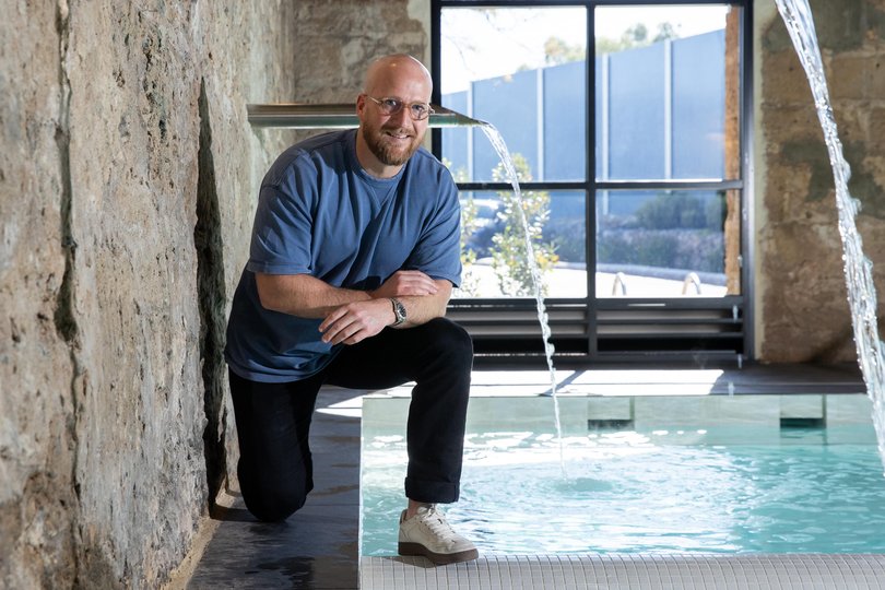 Alchemy co-founder and managing director James Browne pictured at Alchemy Saunas, East Fremantle.