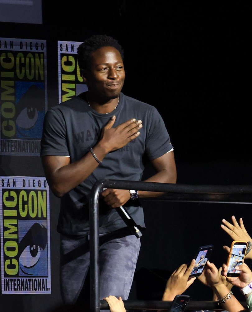 SAN DIEGO, CALIFORNIA - JULY 25: David Jonsson speaks onstage during the 2026 Comic-Con International: San Diego - Marvel Studios Hall H presentation at San Diego Convention Center on July 25, 2026 in San Diego, California. (Photo by Amy Sussman/Getty Images) Picture: Amy Sussman
