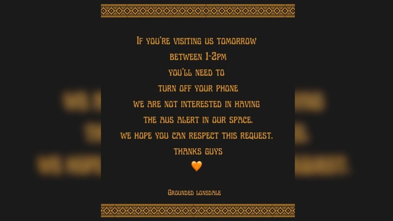 Grounded Cafe posted the request to customers on social media.