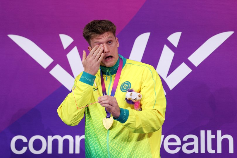 Sam Williamson was emotional on the podium.