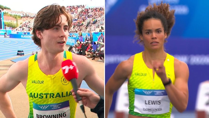 Rohan Browning and Torrie Lewis have both progressed in the 100m heats. 