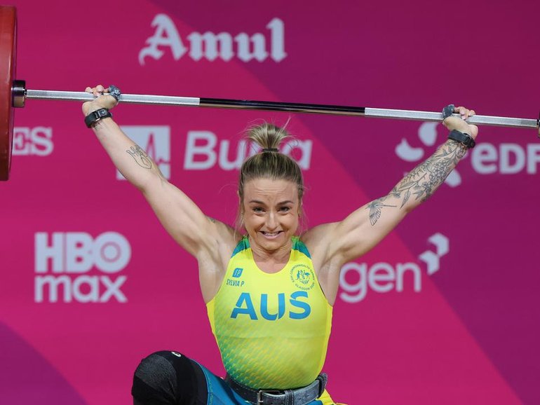 Brenna Kean's bid for a Commonwealth Games medal is over after she suffered an ankle injury. (AP PHOTO)
