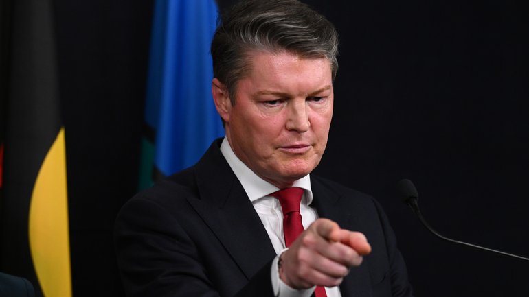 Victorian Premier Ben Carroll speaks to media at a press conference at Treasury Place in Melbourne, Tuesday, July 28, 2026.