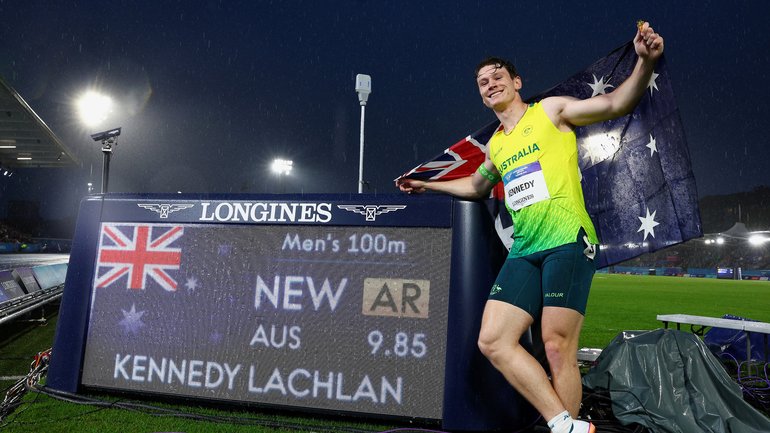 Lachie Kennedy claimed a silver medal in the men's 100m final.