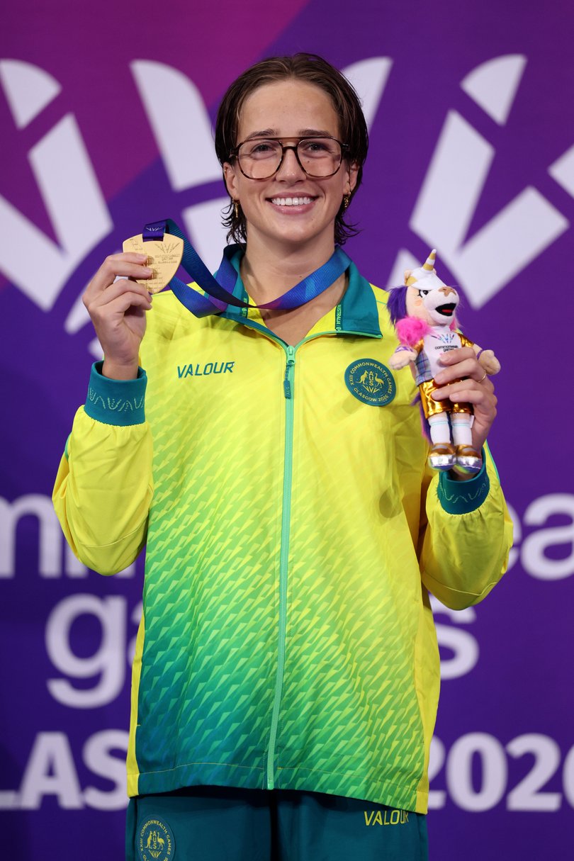 Jenna Forrester with her gold medal after the 200m IM.