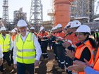 Anthony Albanese in Karratha Tuesday.
