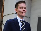 Dylan Whitelaw leaves the ICAC inquiry in Sydney after giving evidence. 