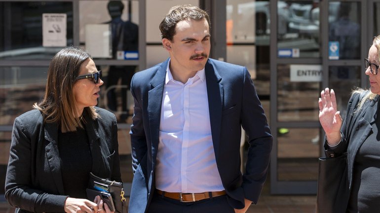 Thomas Gottaas (centre), a former teacher's aide who admited to abusing a dozen children. NewsWire / Simon Bullard.,