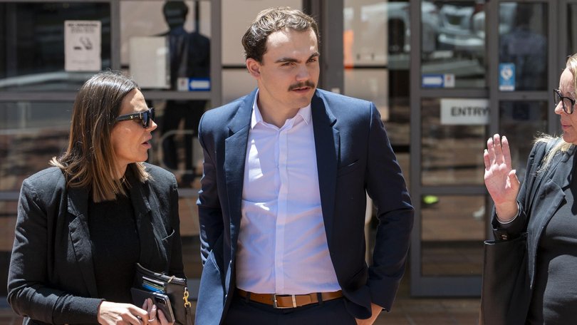 Thomas Gottaas (centre), a former teacher's aide who admited to abusing a dozen children. NewsWire / Simon Bullard.,