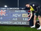 Lachie Kennedy has finished second in the men's 100m final at the Commonwealth Games. (Joel Carrett/AAP PHOTOS)
