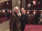 An undated image provided by the Department of Justice shows Jeffrey Epstein and Dr. Karyna Shuliak at the Metropolitan Opera in New York. 