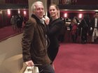 An undated image provided by the Department of Justice shows Jeffrey Epstein and Dr. Karyna Shuliak at the Metropolitan Opera in New York. 