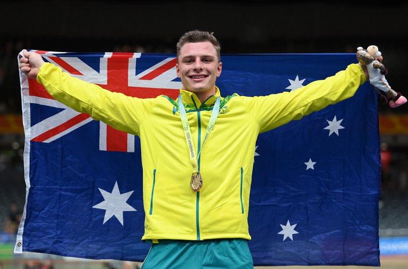 Matthew Richardson winning gold for Australia.