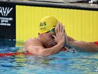 GLASGOW, SCOTLAND - JULY 29: Kai Taylor of Team Australia reacts after competing during the Men's 200m Freestyle - Heats on day six of the Glasgow 2026 Commonwealth Games at Tollcross International Swimming Centre on July 29, 2026 in Glasgow, Scotland. (Photo by Quinn Rooney/Getty Images)