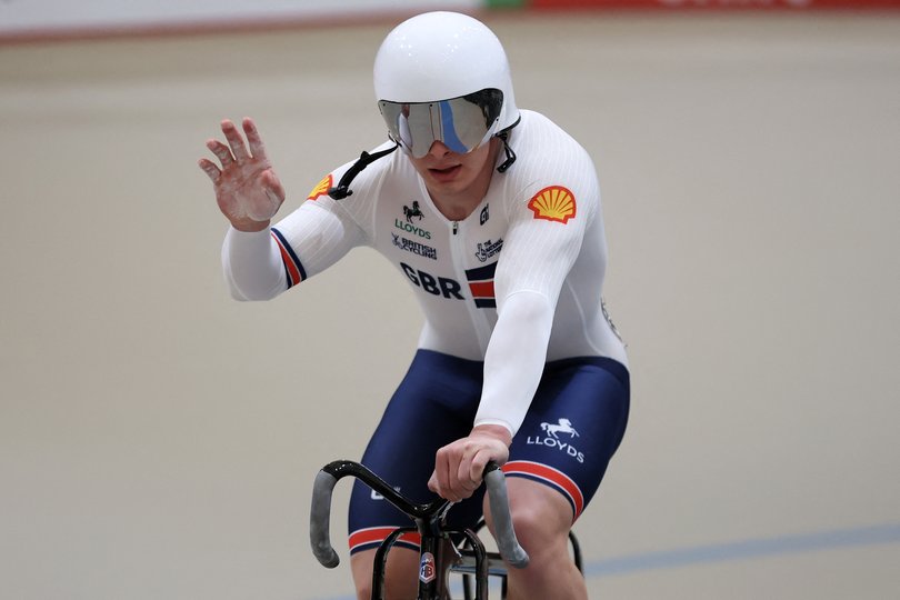 Matthew Richardson racing for Great Britain.