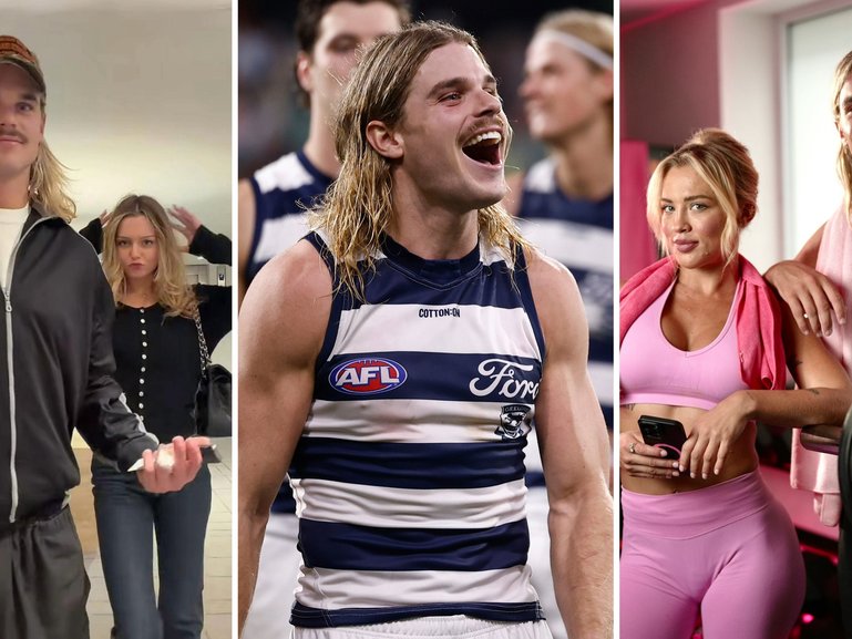 Geelong star Bailey Smith may just be playing the field like any single guy, but matching selfies and very public make-out sessions have people wondering if there’s more going on.