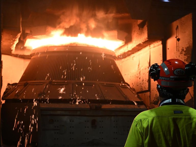 Electric arc furnaces powered by renewable energy could be used to produce green steel in Australia. 