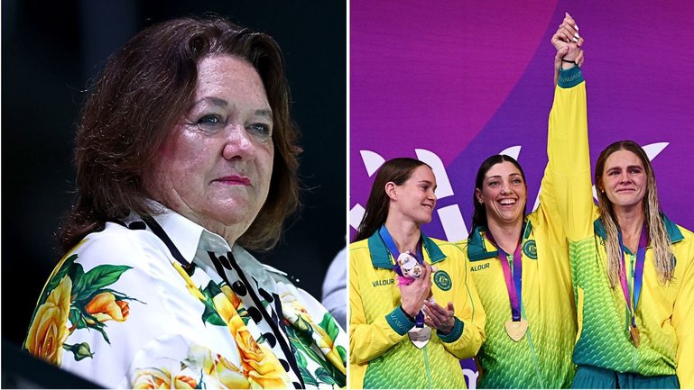 Gina Rinehart will fork out $1,272,500 in bonuses after Australia’s record medal haul at the Comm Games.