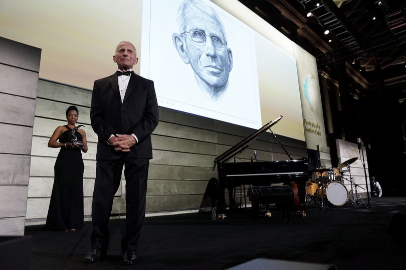 Dr. Anthony Fauci is honored at the National Portrait Gallery's Portrait of a Nation Gala on Nov. 12, 2022.