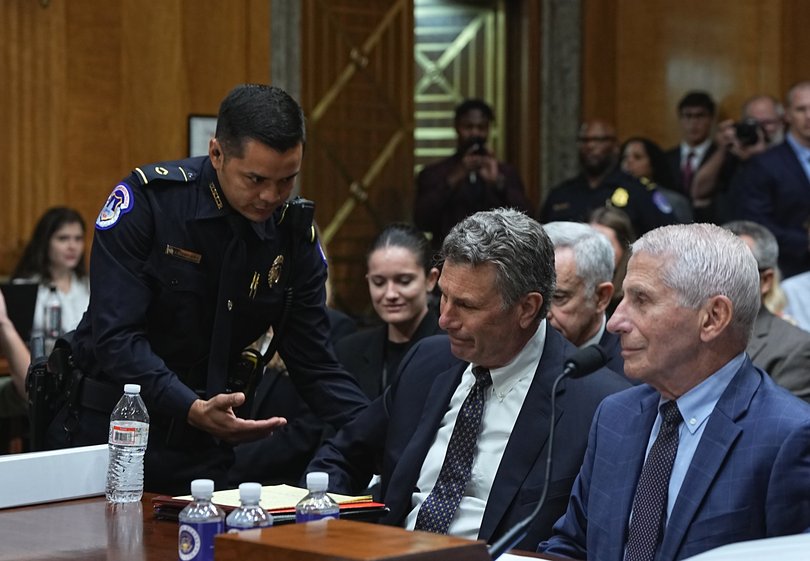 David Schertler was escorted from the room after trying to speak on Fauci’s behalf when Sen. Rand Paul warned that “there will be repercussions” for his refusal to testify.