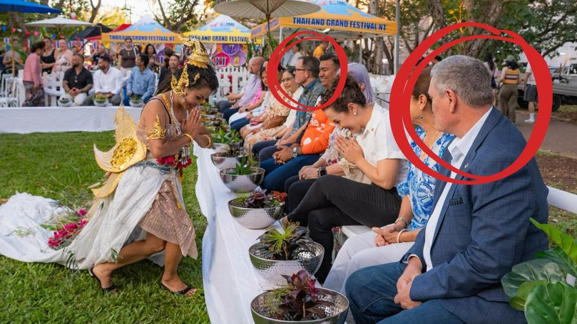 Labor MP Luke Gosling and NT Administrator David Connolly at the Thai Festival.
