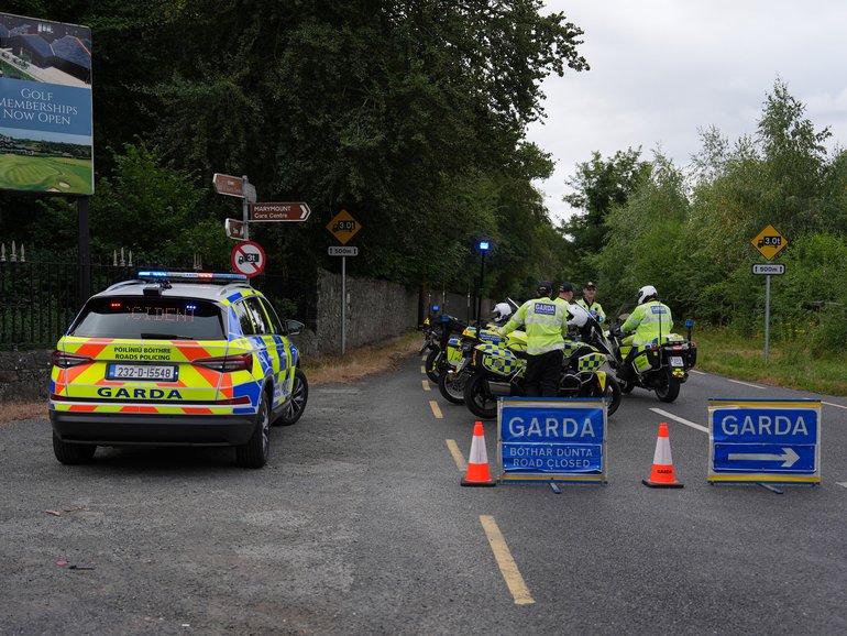 The scene where Oscar-winning Irish musician and activist Glen Hansard has died in a motorcycle crash on Lower Road, Strawberry Beds, Lucan.